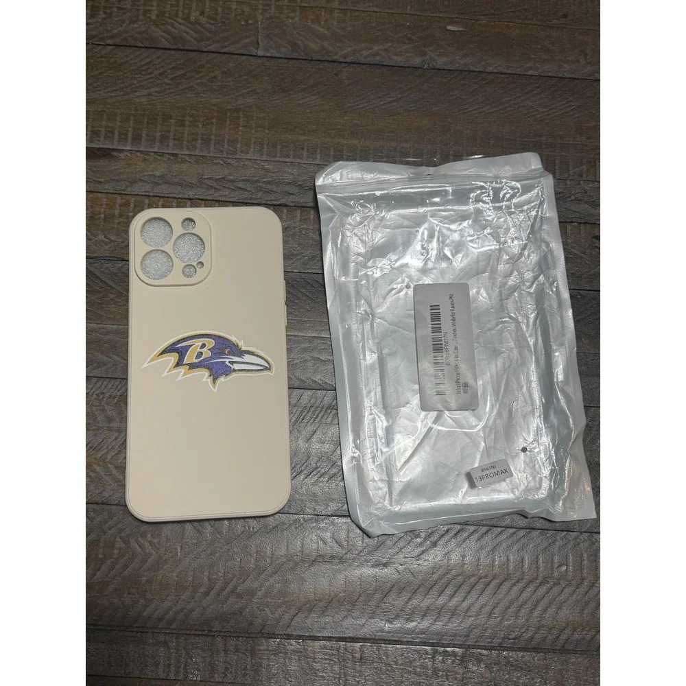 Unbranded Phone Case Unisex iPhone 13 Pro Max Cream New Baltimore Ravens NFL